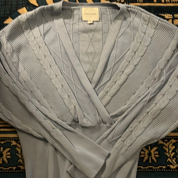 Pink Rose Surplice Sweater - Picture 4 of 6